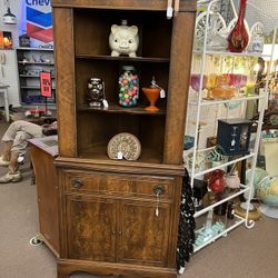 Walnut Corner Cabinet Shelf