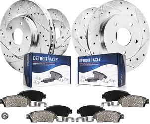 Drilled & slotted rotors + brake pads front & rear