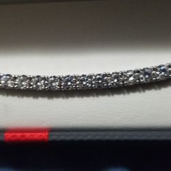 10k White Gold Tennis Bracelet 