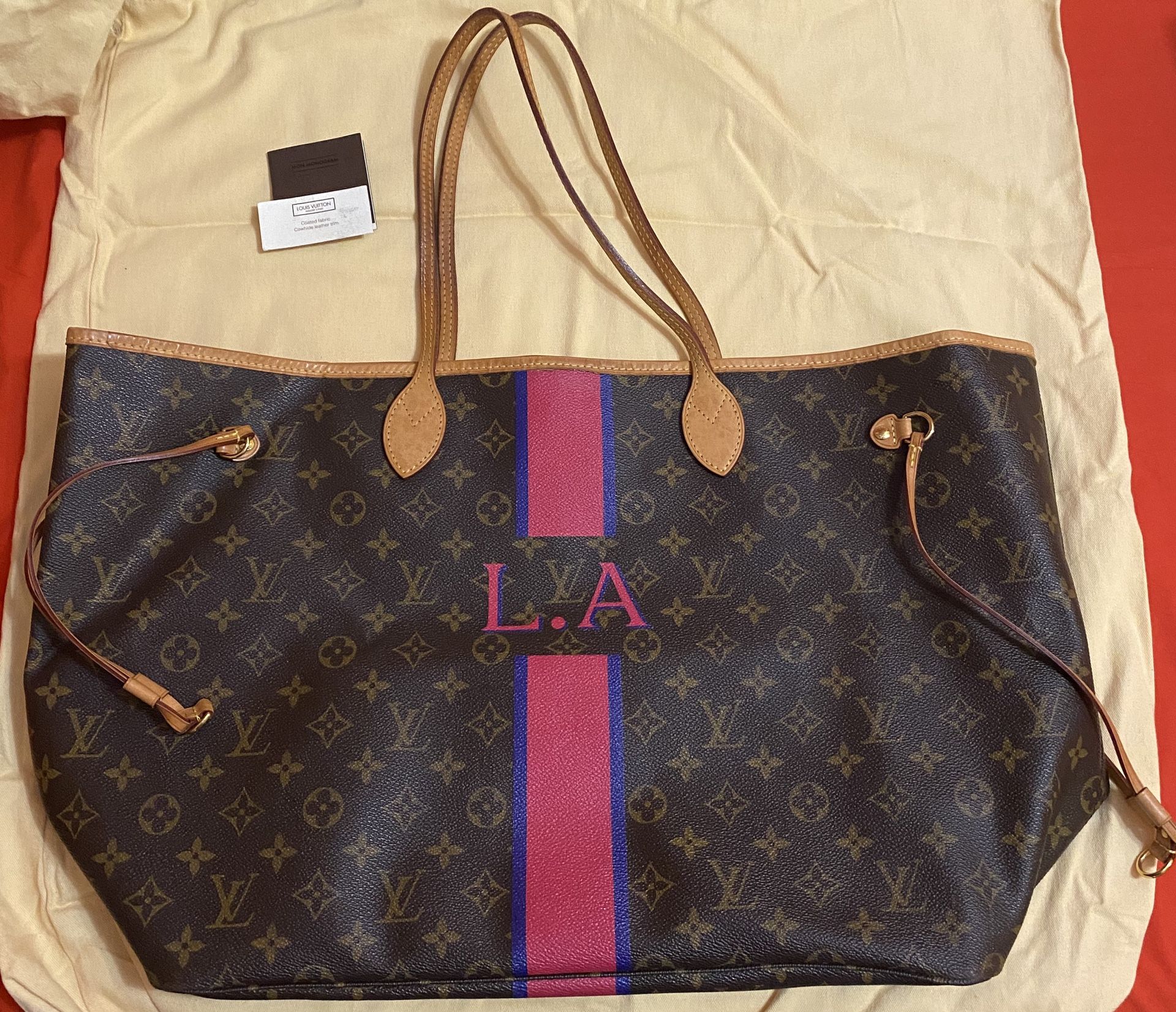 Louis Vuitton Neverfull GM, custom made, comes with clutch!