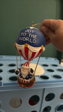Patriotic Santa Christmas ornament