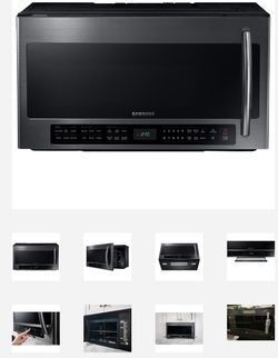 Samsung ME21H706MQG 2.1 Cu. Ft. Black Stainless Steel Over-the-Range Microwave