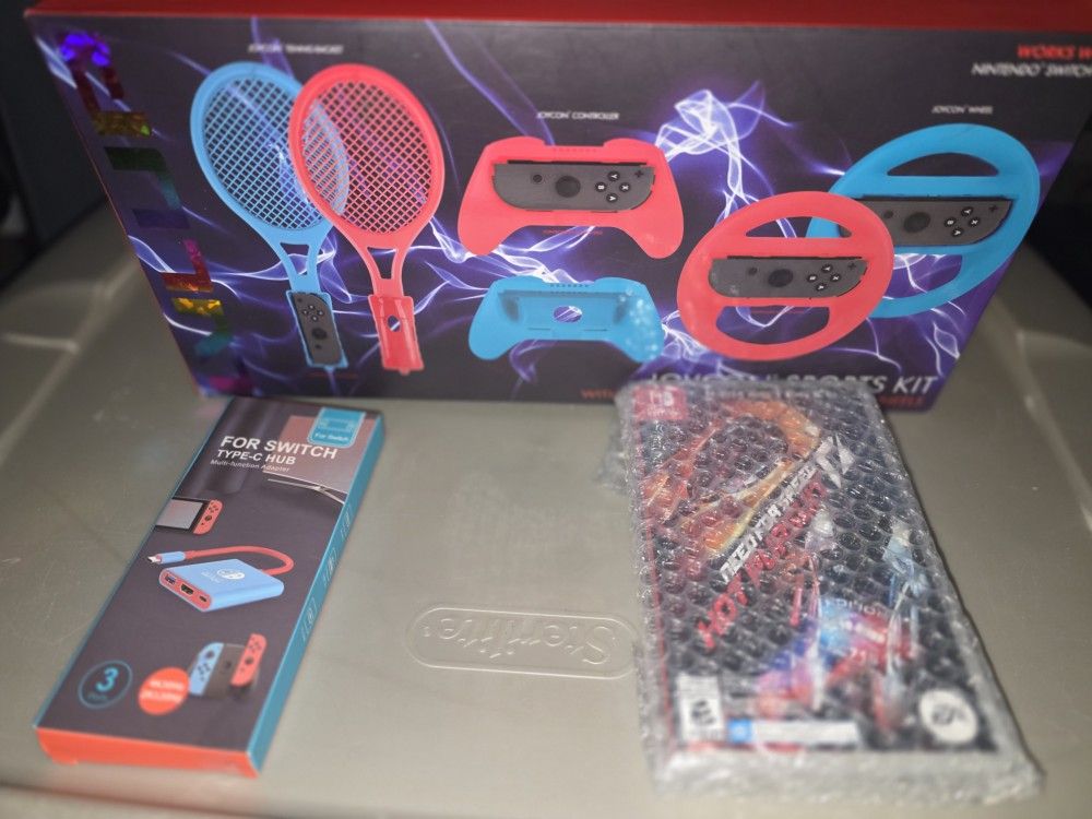 Nintendo Switch Game, TV Adapter, Joycon Sports