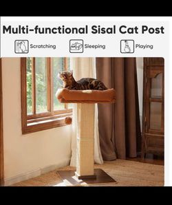 FUKUMARU Cat Scratching Post, Retro-Style Tall Scratch Post ( Brand New, In Box ) For $25