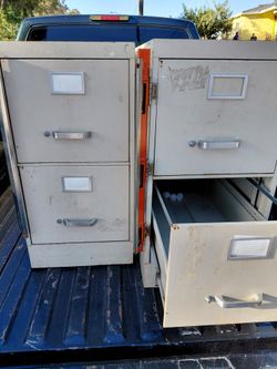 Metal file cabinets