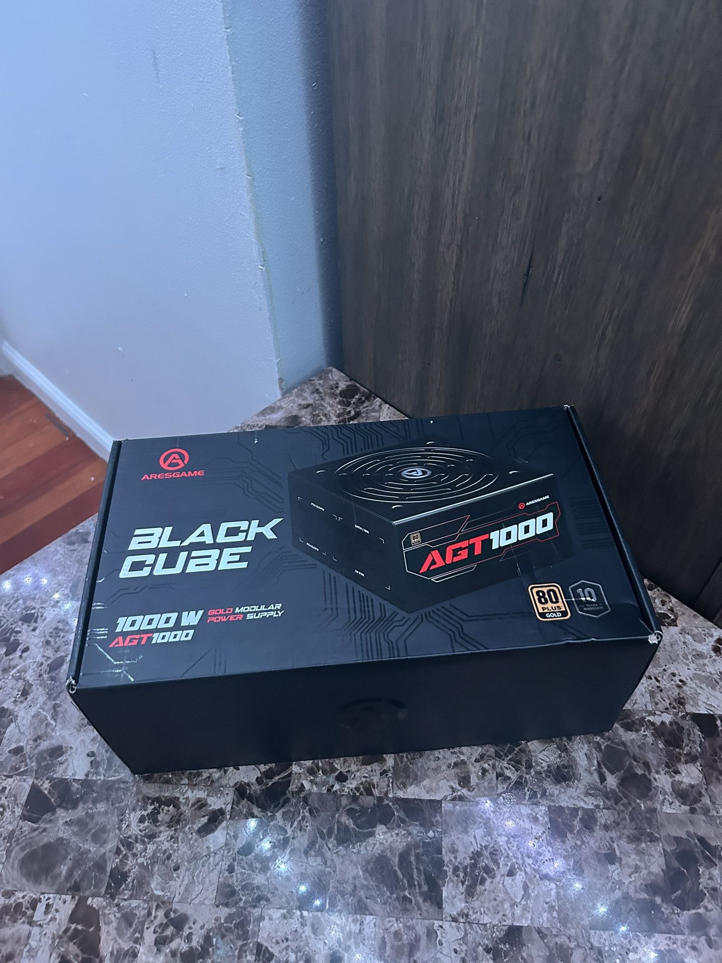 ARESGAME AGT1000 Series ATX 3.0 & PCIE 5.0 1000W Power Supply 80+ Gold Certified