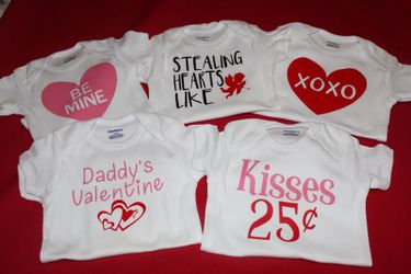 Valentine baby onesies
