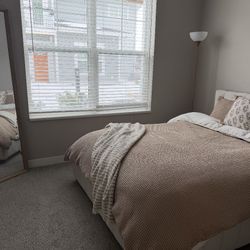 Brand New Queen Platform Bed & Mattress