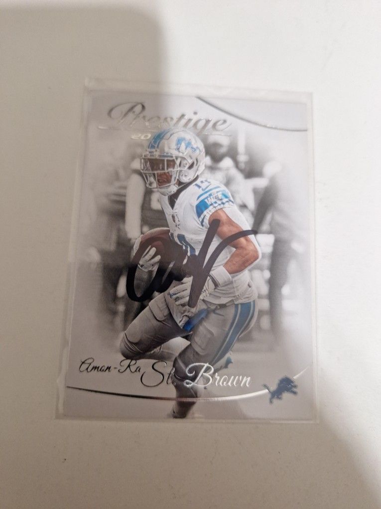 Amon Ra St Brown Autograph Card
