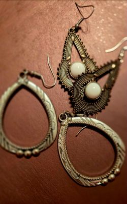 Boho Antique Gold Dangle Earrings Set