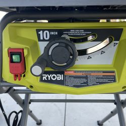 RYOBI 15 Amp 10 in. Compact Portable Corded Jobsite Table Saw with Folding Stand