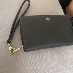 Black Fossil Wallet For Women