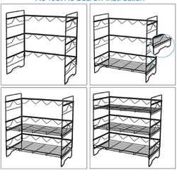 Tier Foldable Standing Storage Rack