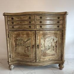 Hand-Painted Solid Hardwood Accent Cabinet / Dresser