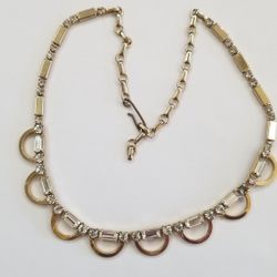 Necklace Gold Plated And Rinestones 