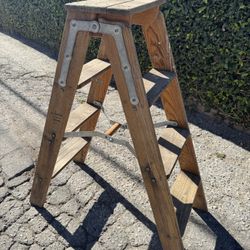 Super Retro Vintage Heavy Duty, Telephone Lineman’s Ladder From Bell Systems