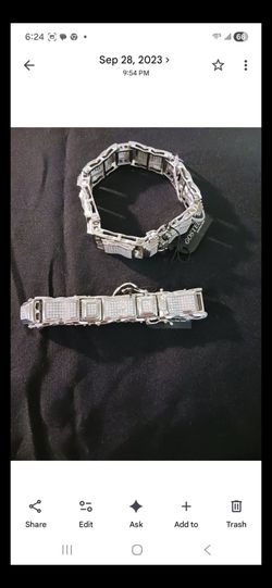 Man bracelet GosteeL stainless steel white w diamond 💎