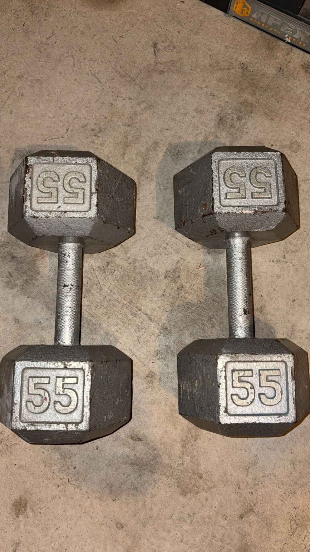 55lb dumbbell set