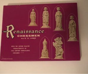 Vintage Chess set:  Renaissance Chessmen by E. S. Lewis No. 831