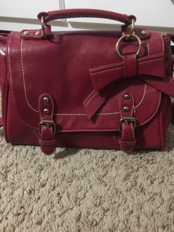 Red Stylish Women's Bag with Bow