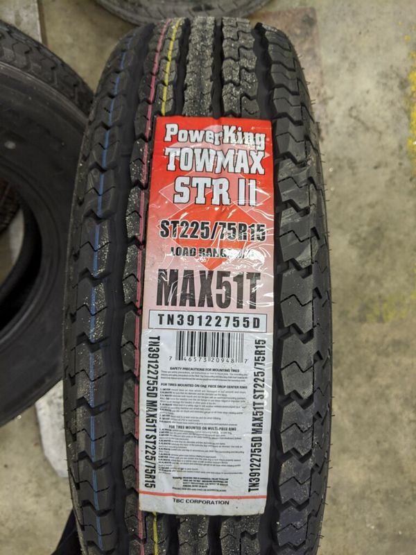 Trailer tires st225 75r15 powerking towmax str ii 2257515 225 75 15 for