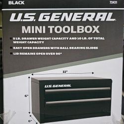 US GENERAL  MINI STEEL TOOL BOX 
