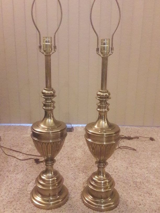 Vintage Stiffel Brass Table Lamps