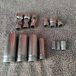 Snap On Tools Mix Socket 3/8 Drive+ 3 PCs 1/4