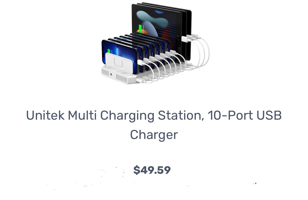 Unitek Multi Charging Station, 10-Port USB Charger