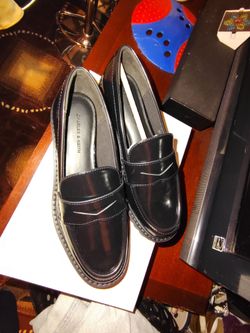 Brand new never worn Charles and Keith "Kaiya Penny Loafers - Black Box" size 37 (size 7 in us)