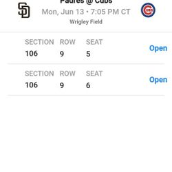 2 CUBS TICKETS