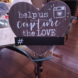 Wooden Hastag Photo Stand For Weddings