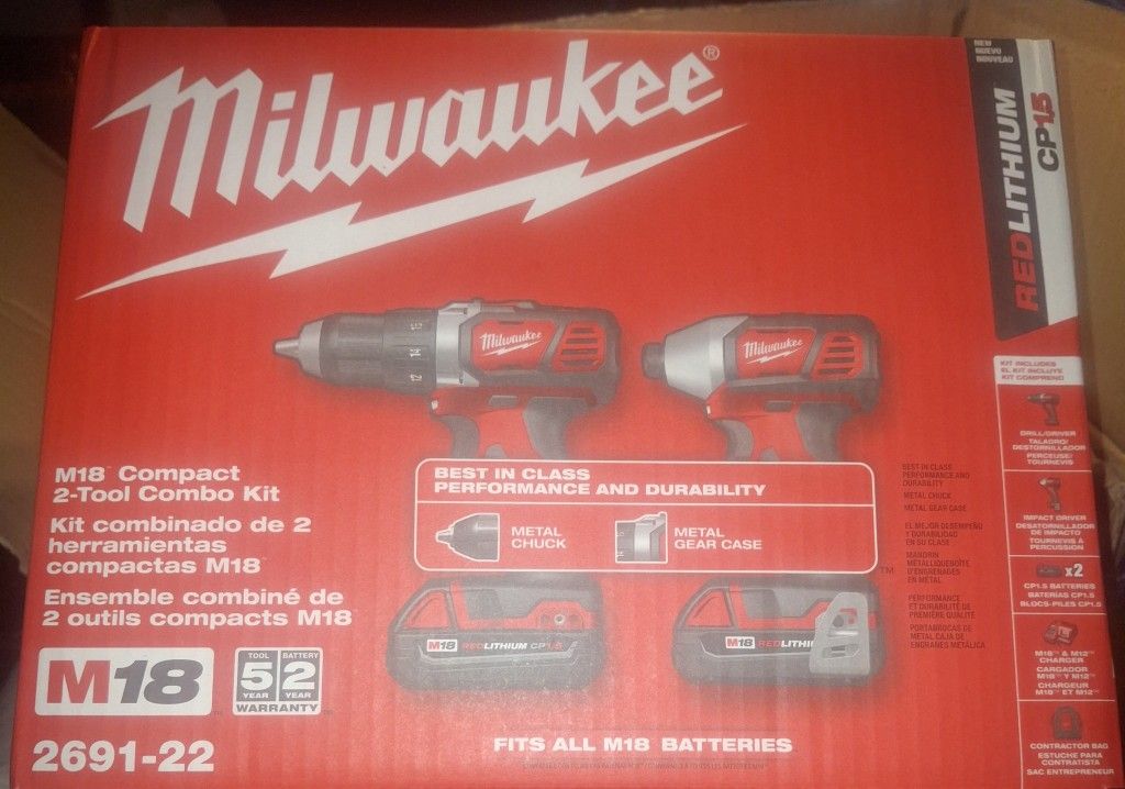 Brand New Drill/impact Combo Milwaukee 