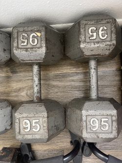 95 Pound dumbbells