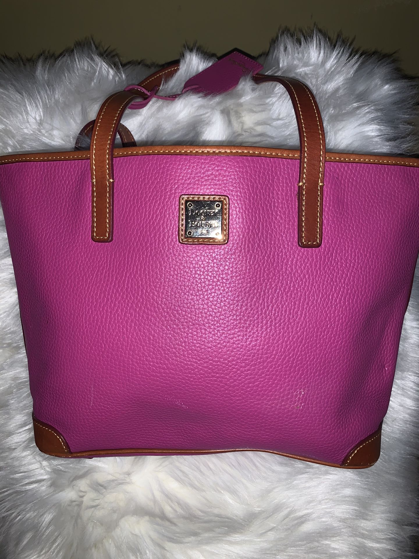 Hot pink leather Dooney Bourke handbag