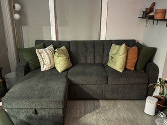 Convertible Sectional Sofa with Storage Chaise – $200