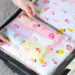 5pc Fruit Print Travel Storage Bags