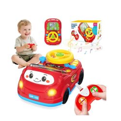 Toddler Toys For Ages 1-3 Boy - Remote Control RC Push Car Racing Adventure Steering Wheel Driving Games,Interactive Learning Educational Christmas Bi
