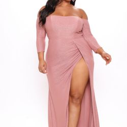 Glitter Mauve X Large Maxi Dress New
