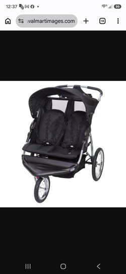 Double Jogging Stroller Black