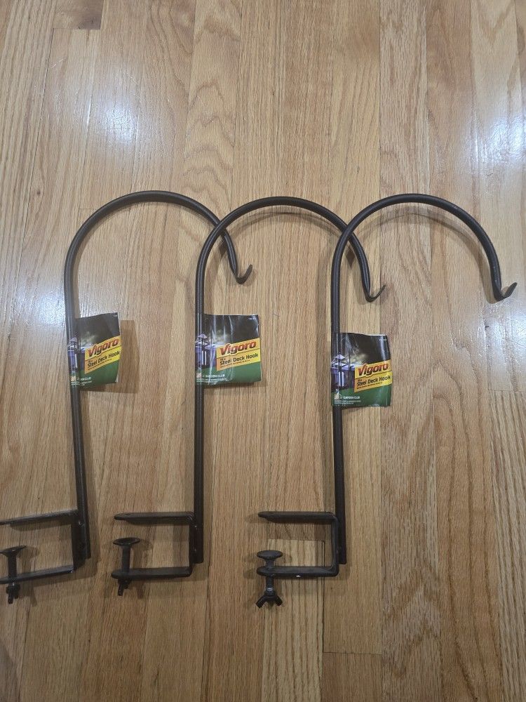 Steel Deck Hooks. Perfect For String Lights Or Plants