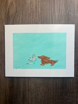 Original Painting - Dachshund summer