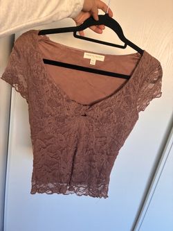 Brown Lacy Top