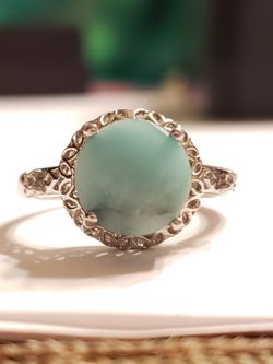 Sterling Silver Chrysoprase Ring