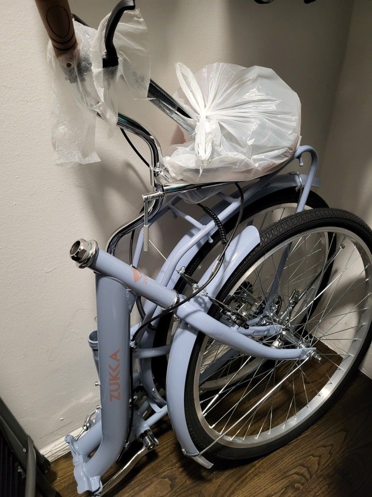 Blue, 26' Folding Bike