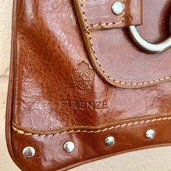 Florence Italy Leather Bag - Genuine Firenze Stamped