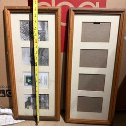 Set of three frames Wood Photo Collage Frames – 3½x5 or 4x6 and 20 x 17