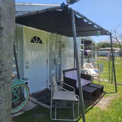 10' x 6' Solano Gazebo Canopy Charcoal Carbon Steel Frame and Water-Resistant and Sun Protection-Shelter Logic