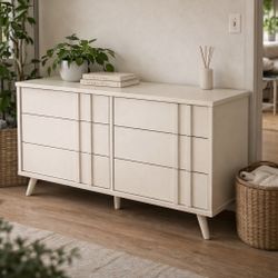 Mid-Century Modern 6-Drawer TV Stand