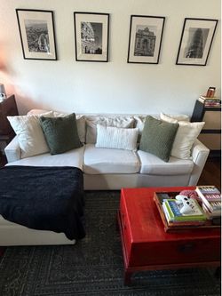 Couch/ sleeper with memory foam queen mattress